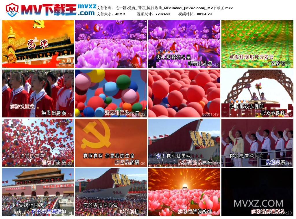 毛一涵-党魂_国语_流行歌曲_MB104861